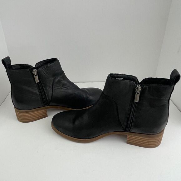 Lucky‎ Brand Prenma Black Leather Ankle Boots Booties Womens 7 - Picture 5 of 7